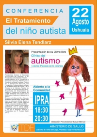 Brindarán la conferencia "El tratamiento del niño autista"