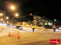 Caos de tránsito en Ushuaia por el operativo de limpieza de nieve