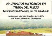 Brindarán conferencia sobre Naufragios Históricos en Tierra del Fuego