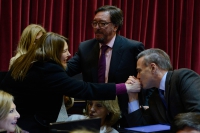Bertone recibió un caluroso recibimiento en el Senado tras el ballotage