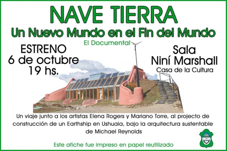 Se estrenará en Ushuaia el documental sobre la contrucción de Nave Tierra
