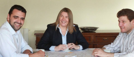 Bertone mantuvo una reunión de trabajo con los intendentes de Ushuaia y Río Grande