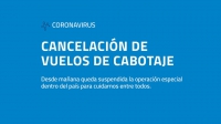 AerolÃ­neas anunciÃ³ la suspensiÃ³n de todos los vuelos de cabotaje