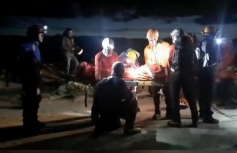 Rescataron a una mujer lesionada en la senda de Estancia Túnel