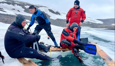 Base Carlini: dictaron el Primer Curso de Buceo en Aguas Polares