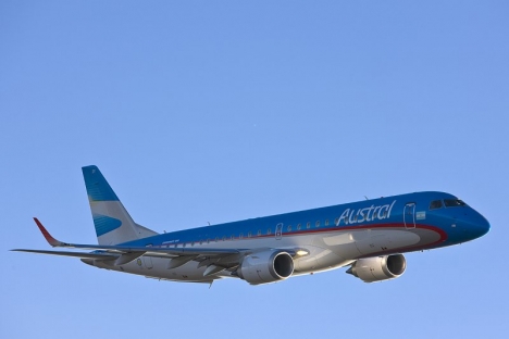 Aerolíneas estrenará sus nuevos Embraer con un vuelo a Ushuaia