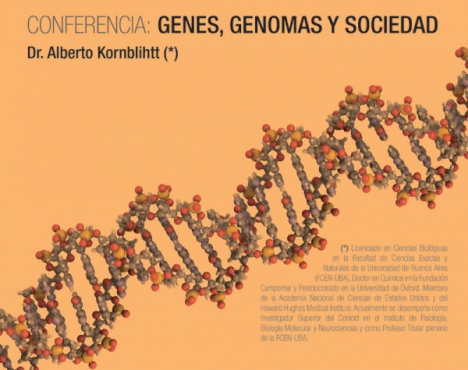 Conferencia abierta “Genes, genomas y sociedad” organizada por la UNTDF