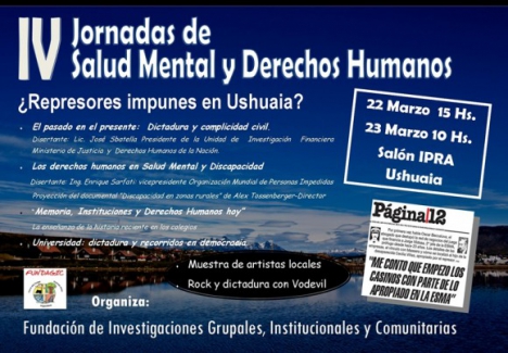 Realizan las IV Jornadas de Salud Mental y Derechos Humanos