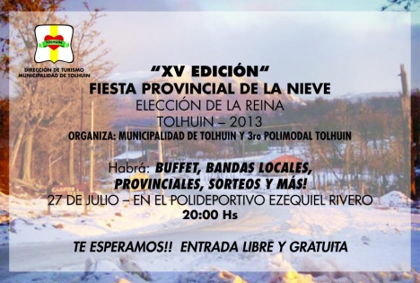 Se realizará la XV edición de la Fiesta Provincial de la Nieve